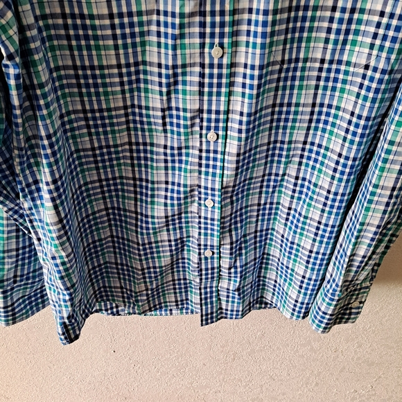 Nordstrom Blue Plaid Button Down Shirt - Picture 3 of 6